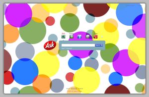 Ask.com Homepage - themed using the Polka Dots theme